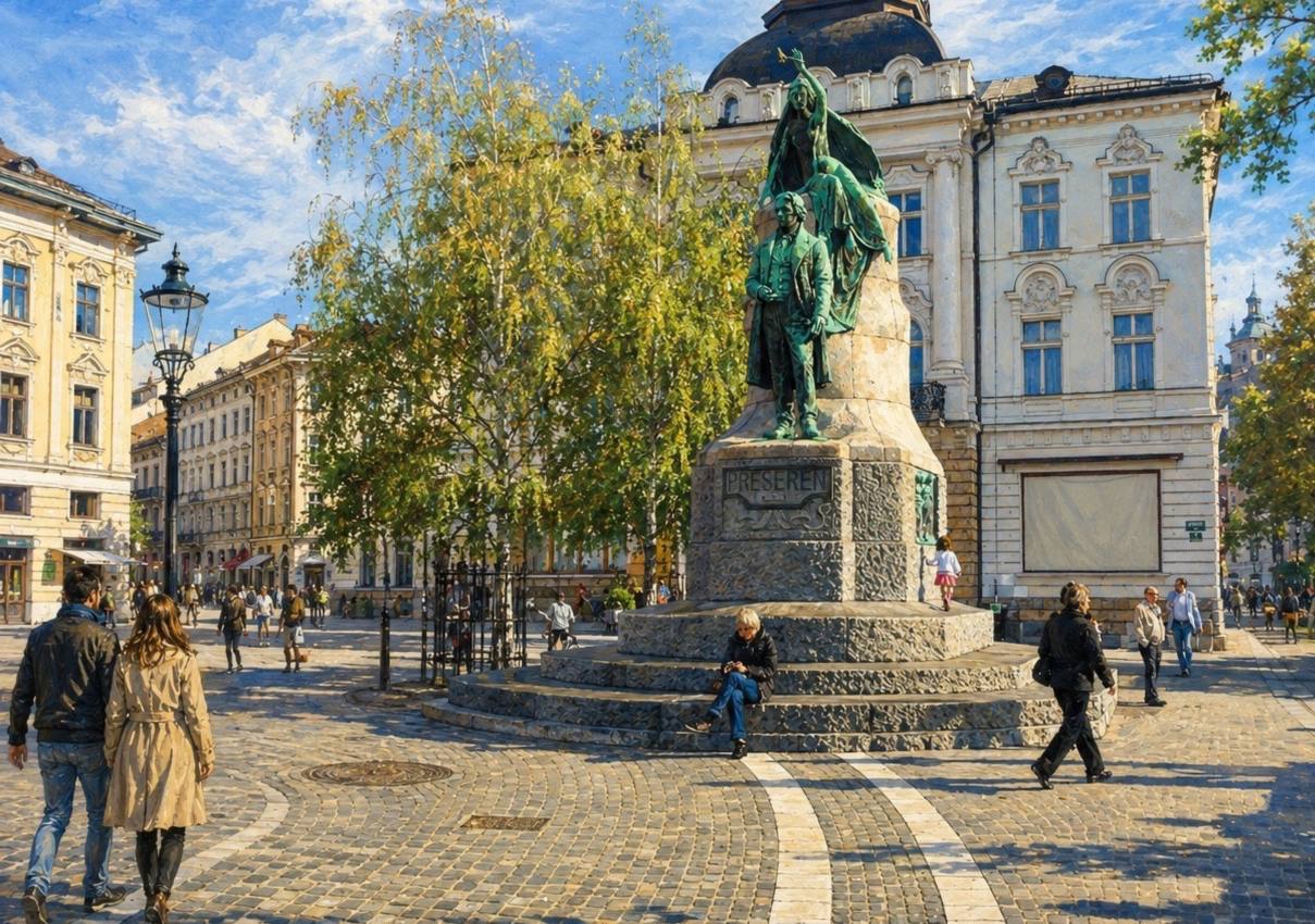 Prešernov trg v Ljubljani